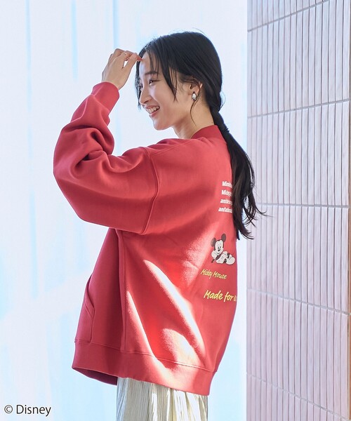 coen（コーエン）の「【Disney／ディズニー】coen限定 バックプリントハーフジップスウェット（スウェット・レディース・ダークグレー/ナチュラル/レッド・M/L）」の11枚目の写真