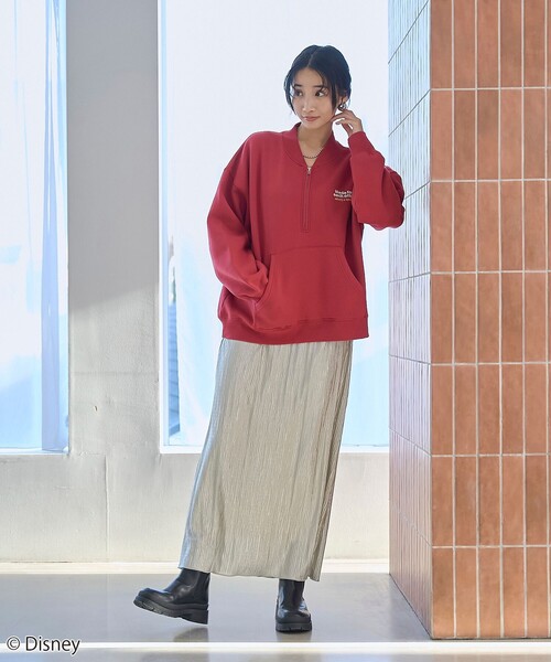 coen（コーエン）の「【Disney／ディズニー】coen限定 バックプリントハーフジップスウェット（スウェット・レディース・ダークグレー/ナチュラル/レッド・M/L）」の13枚目の写真