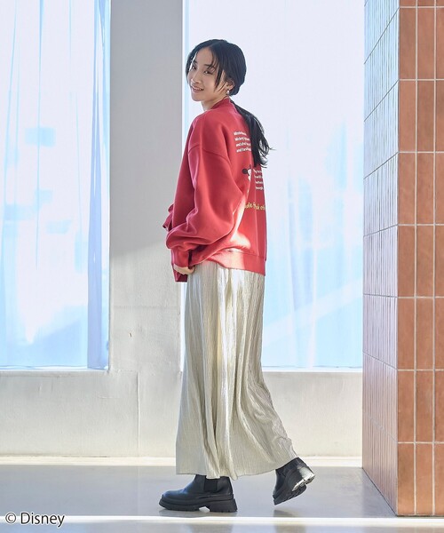 coen（コーエン）の「【Disney／ディズニー】coen限定 バックプリントハーフジップスウェット（スウェット・レディース・ダークグレー/ナチュラル/レッド・M/L）」の14枚目の写真