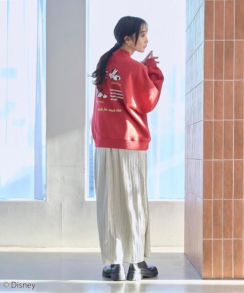 coen（コーエン）の「【Disney／ディズニー】coen限定 バックプリントハーフジップスウェット（スウェット・レディース・ダークグレー/ナチュラル/レッド・M/L）」の15枚目の写真