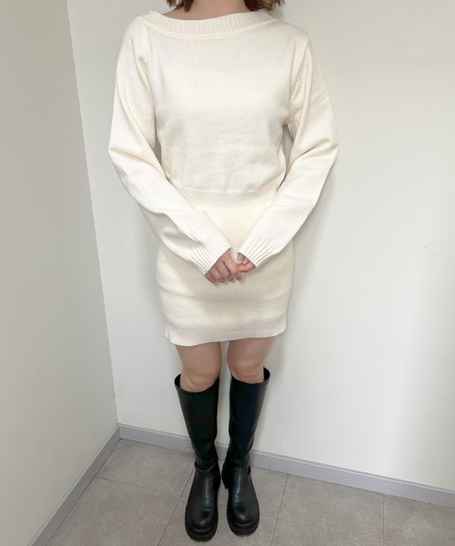 frunco（フランコ）の「ニットワンピース（ワンピース・レディース・ホワイト/ブラック/グレー・FREE）」の8枚目の写真