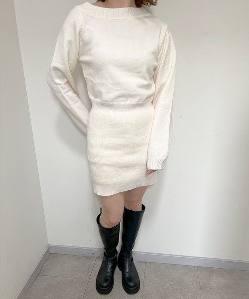 frunco（フランコ）の「ニットワンピース（ワンピース・レディース・ホワイト/ブラック/グレー・FREE）」の11枚目の写真