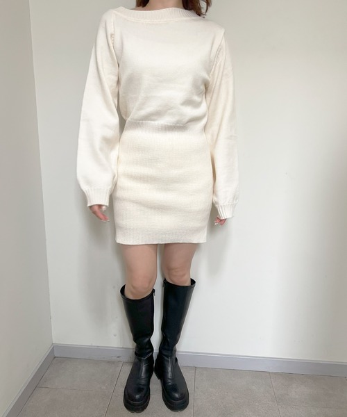 frunco（フランコ）の「ニットワンピース（ワンピース・レディース・ホワイト/ブラック/グレー・FREE）」の13枚目の写真