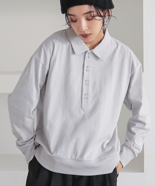 ダブルボタンロングスリーブポロシャツ』（ポロシャツ）｜n'OrLABEL