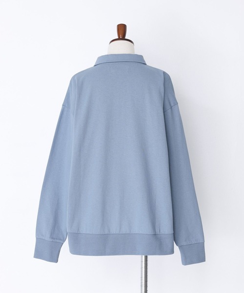 n'OrLABEL（ノアールレーベル）の「『ダブルボタンロングスリーブポロシャツ』（ポロシャツ・レディース・ブラック/ライトグレー/ブルー・2/1）」の13枚目の写真