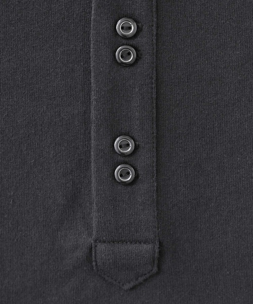 n'OrLABEL（ノアールレーベル）の「『ダブルボタンロングスリーブポロシャツ』（ポロシャツ・レディース・ブラック/ライトグレー/ブルー・2/1）」の9枚目の写真