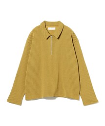 International Gallery BEAMS | ハーフジップ 畦編みニットポロ(ポロシャツ)