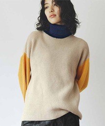 MEDE19F | MEDE19F ハイネックのトライカラーニット(ニット/セーター)