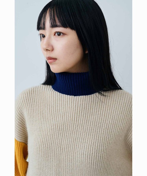 MEDE19F(メデジュウキュウ)の「MEDE19F ハイネックのトライカラーニット(ニット/セーター・レディース・グレー系その他/ベージュ系その他・M/L/LL)」の20枚目の写真