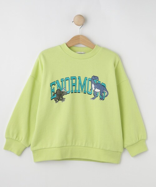 SHOO・LA・RUE（シューラルー）の「【100-120cm/洗える/兄妹リンク可】コーデの主役 アソートプリントスウェット（スウェット・キッズ・ダークグレー/オフホワイト/イエロー系その他/ブルーグリーン・10/11/12）」の4枚目の写真