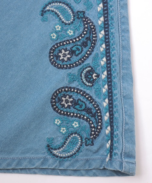 チチカカ(チチカカ)の「Rico ライトデニムペイズリー刺繍スカート(デニムスカート・レディース・ブルー/インディゴブルー・FREE)」の10枚目の写真