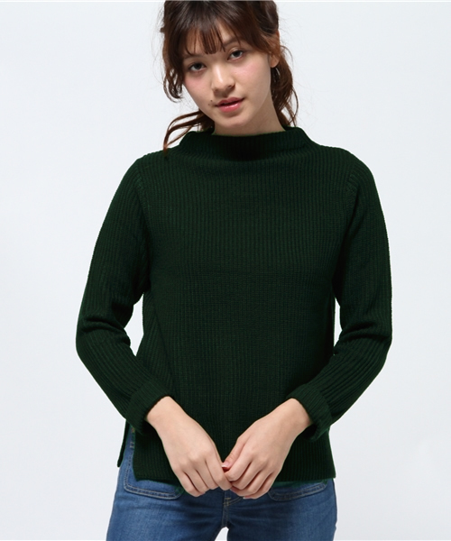 earth music&ecology（アースミュージックアンドエコロジー）の「ボトルネックニットプルオーバー（ニット/セーター・レディース・レンガ/キャメル/モスグリーン/アイボリー/ピンクベージュ/ネイビー・FREE）」の2枚目の写真