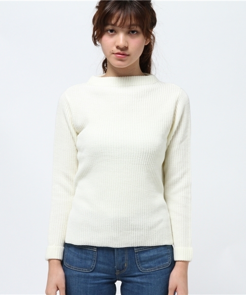 earth music&ecology（アースミュージックアンドエコロジー）の「ボトルネックニットプルオーバー（ニット/セーター・レディース・レンガ/キャメル/モスグリーン/アイボリー/ピンクベージュ/ネイビー・FREE）」の10枚目の写真