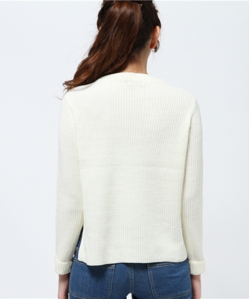 earth music&ecology（アースミュージックアンドエコロジー）の「ボトルネックニットプルオーバー（ニット/セーター・レディース・レンガ/キャメル/モスグリーン/アイボリー/ピンクベージュ/ネイビー・FREE）」の12枚目の写真