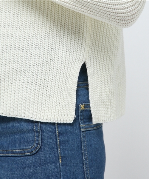 earth music&ecology（アースミュージックアンドエコロジー）の「ボトルネックニットプルオーバー（ニット/セーター・レディース・レンガ/キャメル/モスグリーン/アイボリー/ピンクベージュ/ネイビー・FREE）」の7枚目の写真