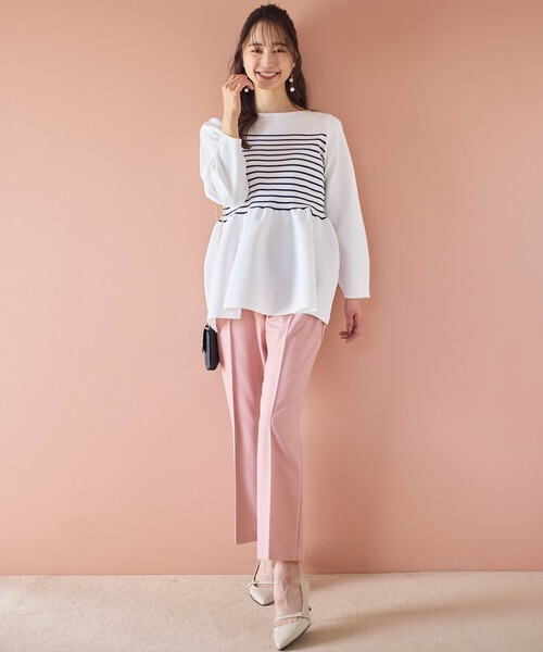 ANY SIS(エニィスィス)の「【洗える】褒めらレディテーパード パンツ(その他パンツ・レディース・ライトグレー系6/ベージュ系/ピンク系/ネイビー系/ネイビー系6・1/2/3)」の21枚目の写真