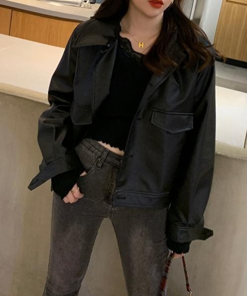 SHEPP(シープ)の「レース付きVネックリブロンT(Tシャツ/カットソー・レディース・グレー/アイボリー/ブラック/ホワイト・F)」の14枚目の写真