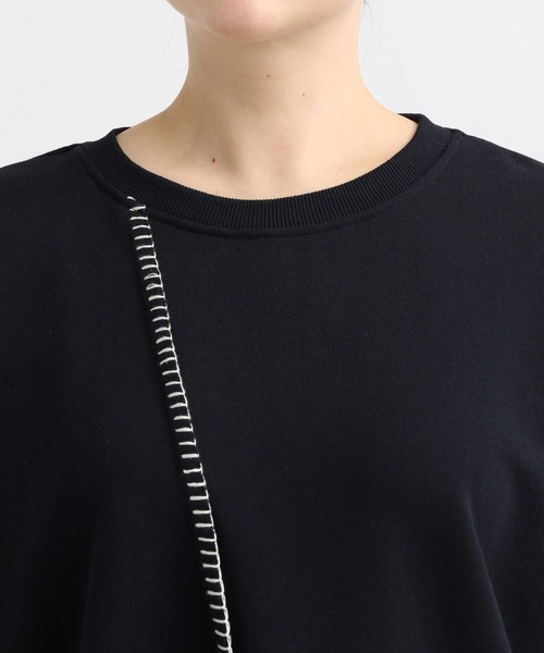 LEPSIM（レプシィム）の「リメイクステッチ裏毛チュニック　289679（ワンピース・レディース・ブラック/ブルー/チャコールグレー/アイボリー・FREE）」の13枚目の写真