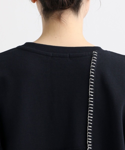 LEPSIM（レプシィム）の「リメイクステッチ裏毛チュニック　289679（ワンピース・レディース・ブラック/ブルー/チャコールグレー/アイボリー・FREE）」の5枚目の写真