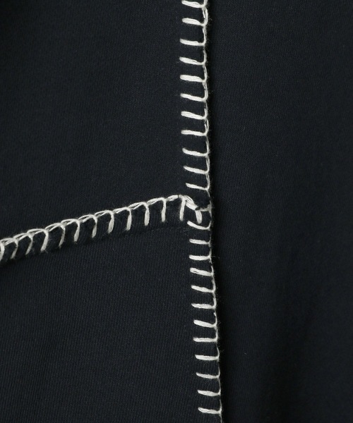 LEPSIM（レプシィム）の「リメイクステッチ裏毛チュニック　289679（ワンピース・レディース・ブラック/ブルー/チャコールグレー/アイボリー・FREE）」の7枚目の写真
