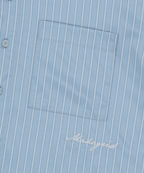 ブラウス シャツ 「mahagrid/マハグリッド」 COMFORT STRIPE SHIRT/ストライプシャツ レディース メンズ mahagrid/マハグリッド』 COMFORT STRIPE SHIRT/ストライプ