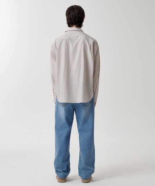 mahagrid/マハグリッド』 COMFORT STRIPE SHIRT/ストライプ