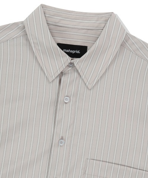ブラウス シャツ 「mahagrid/マハグリッド」 COMFORT STRIPE SHIRT/ストライプシャツ レディース メンズ mahagrid/マハグリッド』 COMFORT STRIPE SHIRT/ストライプ