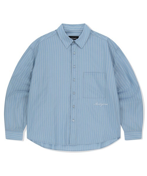 ブラウス シャツ 「mahagrid/マハグリッド」 COMFORT STRIPE SHIRT/ストライプシャツ レディース メンズ mahagrid/マハグリッド』 COMFORT STRIPE SHIRT/ストライプ
