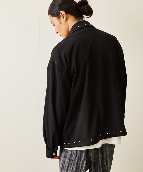 JUNRED（ジュンレッド）の「ラインドッツZIPブルゾン（ブルゾン・メンズ・ベージュ系その他2/ブラック・S/M/L）」の18枚目の写真