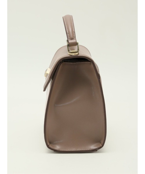 m.f.editorial（エムエフエディトリアル）の「【2way】m.f.エディトリアル レディース 角ひねり金具付き 2WAYハンドバッグ（ハンドバッグ・レディース・ブラウン/ブラック・FREE）」の9枚目の写真