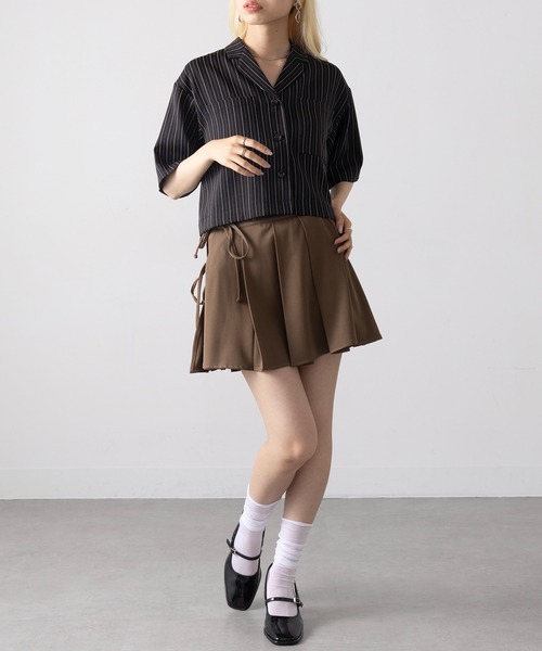 セール】【MAGASIN DE MODE Onjna】Back zipper shirt jacket