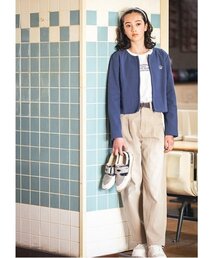 pom ponette junior（ポンポネットジュニア）の「【ニコ☆プチ掲載】ハートベルト付きウォッシュドデニムパンツ（デニムパンツ）」