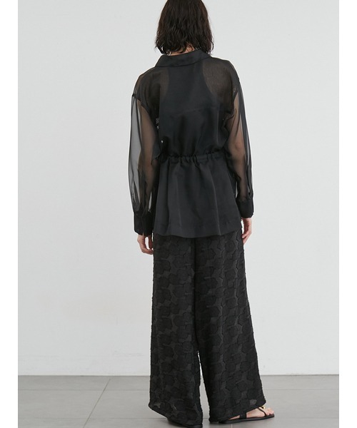 styling/（スタイリング）の「カットジャガードワイドパンツ（その他パンツ・レディース・ベージュ/ブラック・1/0）」の5枚目の写真