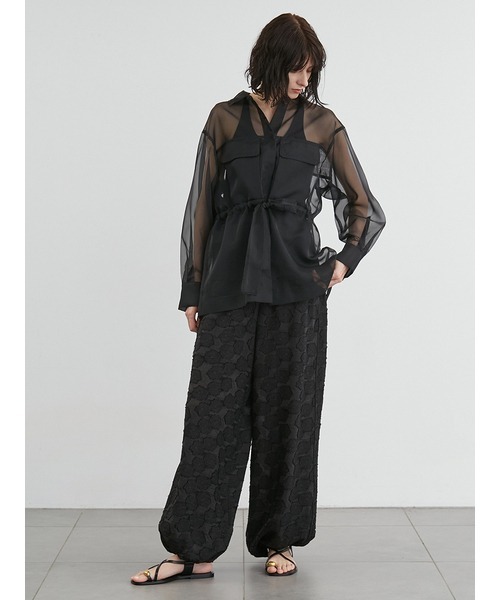 styling/（スタイリング）の「カットジャガードワイドパンツ（その他パンツ・レディース・ベージュ/ブラック・1/0）」の7枚目の写真