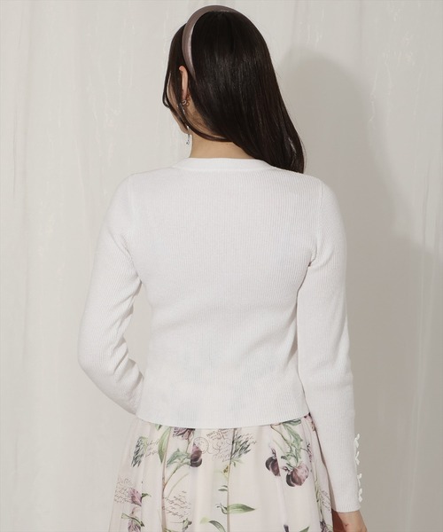 WILLSELECTION(ウィルセレクション)の「袖リボンボトルネックニット(ニット/セーター・レディース・オフホワイト/オレンジ/ピンク/ブラック・FREE)」の7枚目の写真