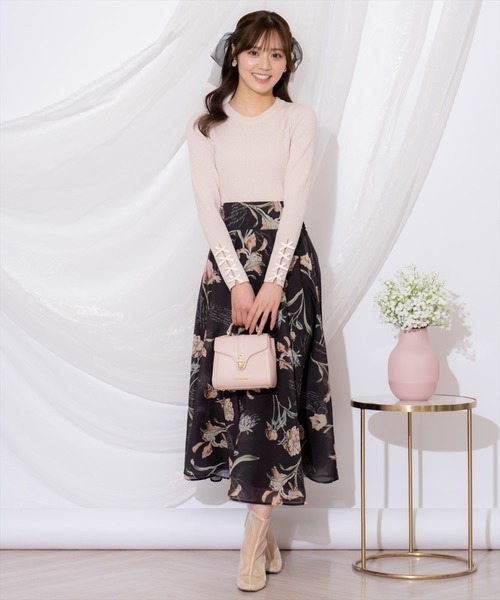 WILLSELECTION(ウィルセレクション)の「袖リボンボトルネックニット(ニット/セーター・レディース・オフホワイト/オレンジ/ピンク/ブラック・FREE)」の21枚目の写真