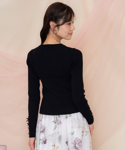 WILLSELECTION(ウィルセレクション)の「袖リボンボトルネックニット(ニット/セーター・レディース・オフホワイト/オレンジ/ピンク/ブラック・FREE)」の16枚目の写真