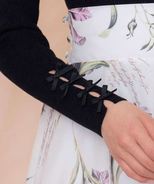 WILLSELECTION(ウィルセレクション)の「袖リボンボトルネックニット(ニット/セーター・レディース・オフホワイト/オレンジ/ピンク/ブラック・FREE)」の17枚目の写真