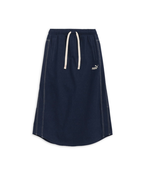 【PUMA】ウィメンズ CORE HERITAGE デニム ロング スカート PUMA（プーマ）の「PUMA プーマ ウィメンズ CORE HERITAGE
