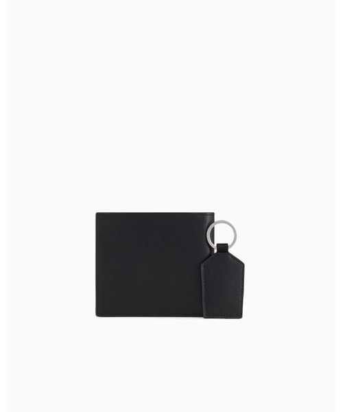 ARMANI EXCHANGE 二つ折りレザー財布＆キーリングセット A|X アルマーニ エクスチェンジ】二つ折りレザー財布