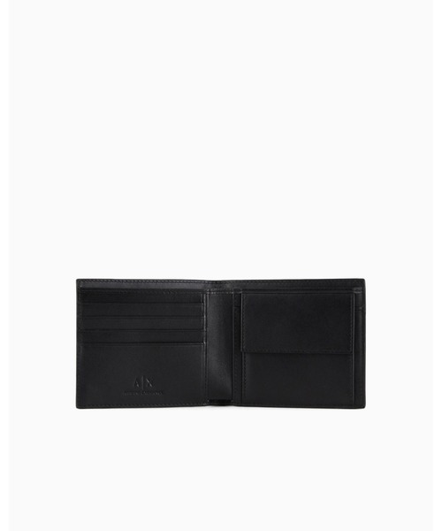ARMANI EXCHANGE 二つ折りレザー財布＆キーリングセット A|X アルマーニ エクスチェンジ】二つ折りレザー財布