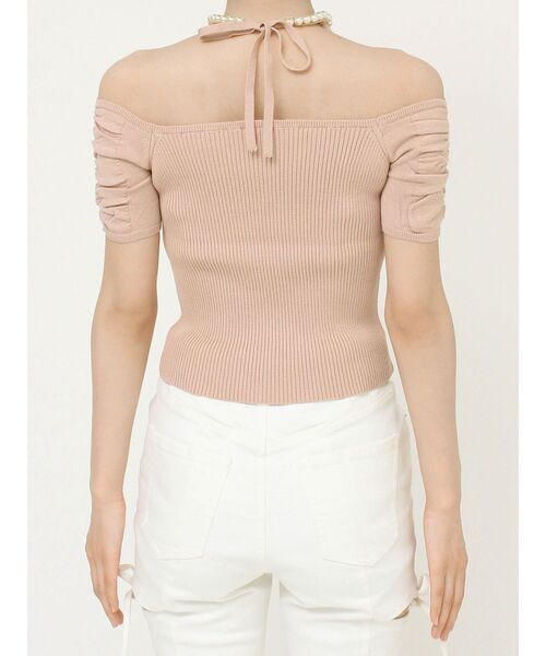 RESEXXY（リゼクシー）の「パールチョーカーニットトップス（ニット/セーター・レディース・ピンク/ブルー/ブラック・FREE）」の19枚目の写真