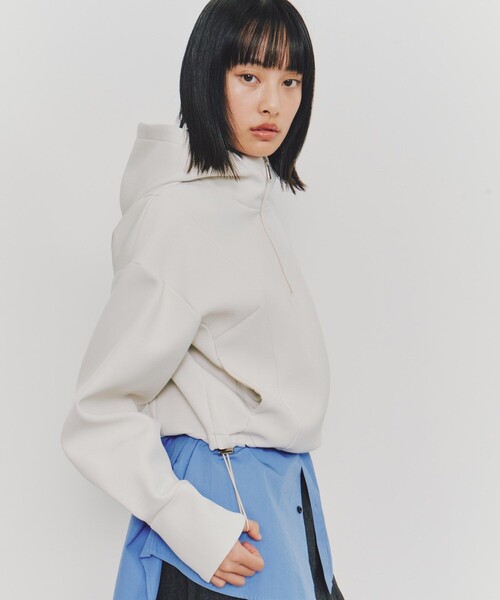UNITED TOKYO(ユナイテッドトウキョウ)の「【残りわずか!】ボンディングZIPフーディー|春服(スウェット・レディース・アイボリー/グレー・FREE)」の18枚目の写真