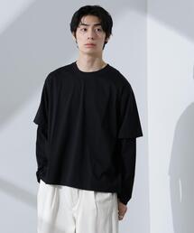フェイクレイヤードTシャツ 長袖