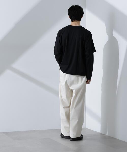 NANO universe(ナノユニバース)の「フェイクレイヤードTシャツ 長袖(Tシャツ/カットソー・メンズ・グレー/ブラック/ホワイト・L/M)」の10枚目の写真