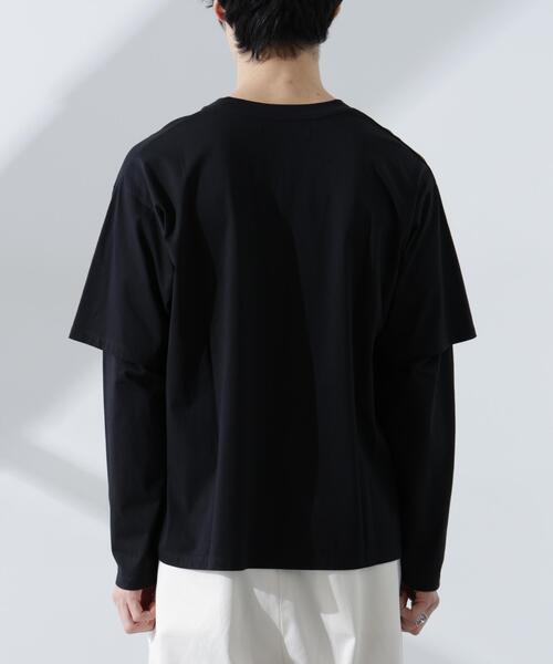 NANO universe(ナノユニバース)の「フェイクレイヤードTシャツ 長袖(Tシャツ/カットソー・メンズ・グレー/ブラック/ホワイト・L/M)」の12枚目の写真