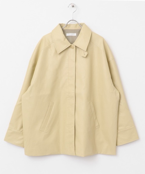 SENSE OF PLACE by URBAN RESEARCH(センスオブプレイスバイアーバンリサーチ)の「ラスタースキンジャケット(その他アウター・レディース・ベージュ/ブラック・ONE)」の8枚目の写真