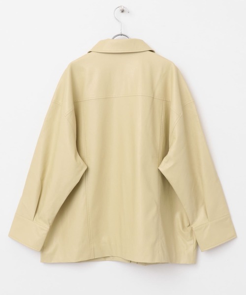 SENSE OF PLACE by URBAN RESEARCH(センスオブプレイスバイアーバンリサーチ)の「ラスタースキンジャケット(その他アウター・レディース・ベージュ/ブラック・ONE)」の11枚目の写真