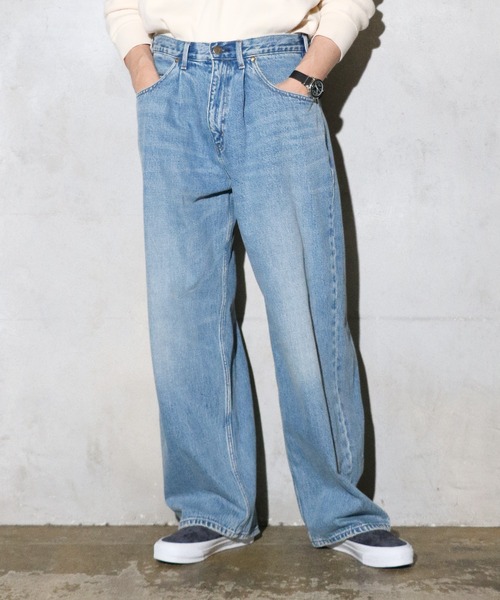 GUNG HO(ガンホー)の「GUNG HO / ガンホー DENIM BAGGY PANTS バギーデニムパンツ ユーズド加工 ケミカルウォッシュ(デニムパンツ・メンズ・ライトブルー/ブラック系その他/ブルー/ブラック・X-LARGE/MEDIUM/LARGE/SMALL/X-SMALL)」の21枚目の写真