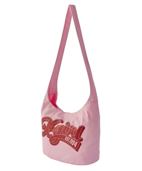 X-girl（エックスガール）の「OLD CURSIVE LOGO HOBO BAG（ショルダーバッグ・レディース・ブラック/ピンク・ONE SIZE）」の11枚目の写真